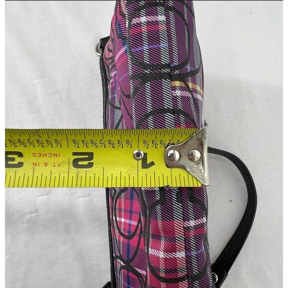 Coach purse Poppy Signature Pink plaid large wristlet bag - Picture 15 of 15